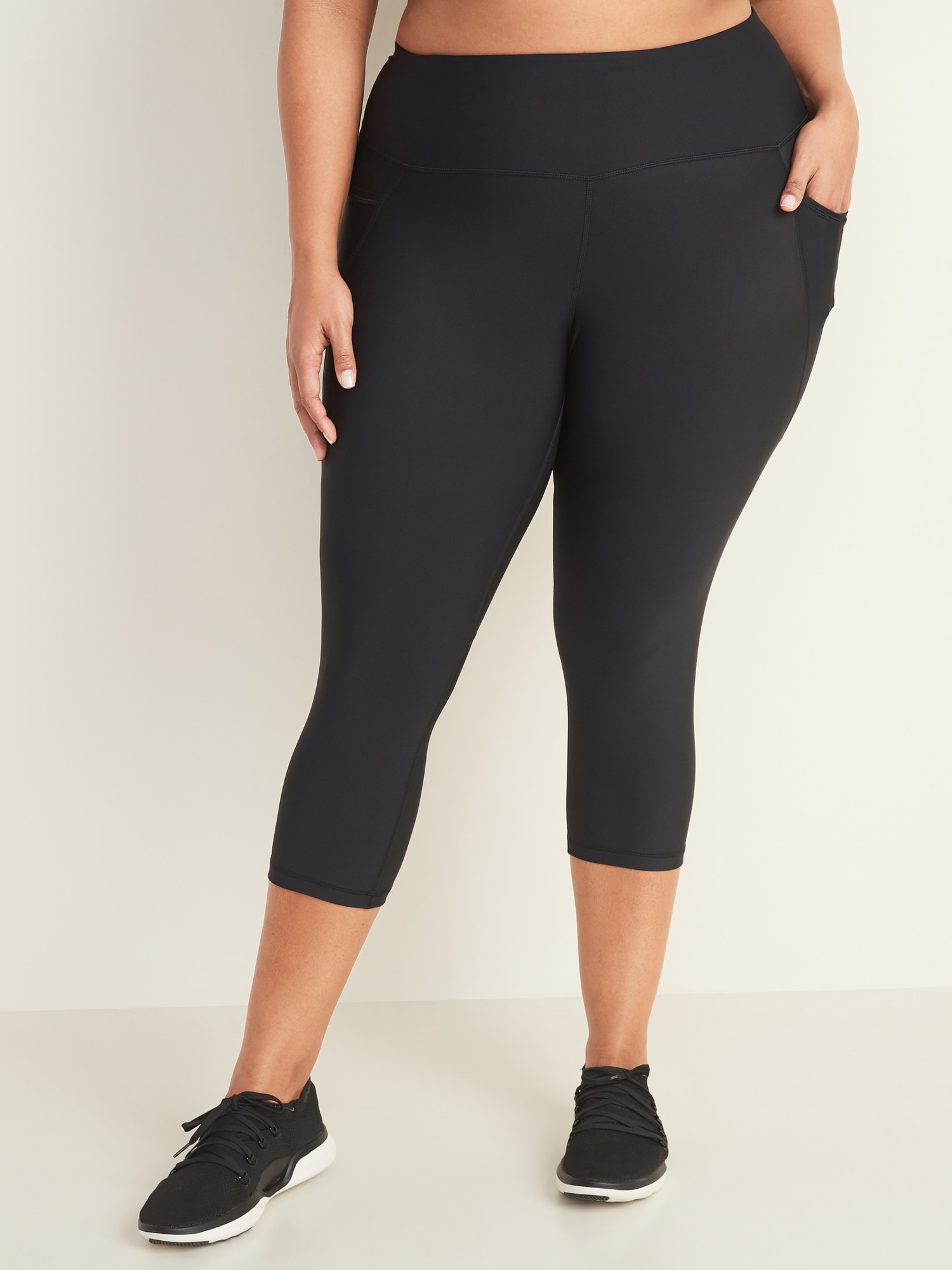 High-Waisted Elevate Powersoft Cropped Plus-Size Leggings Old Navy