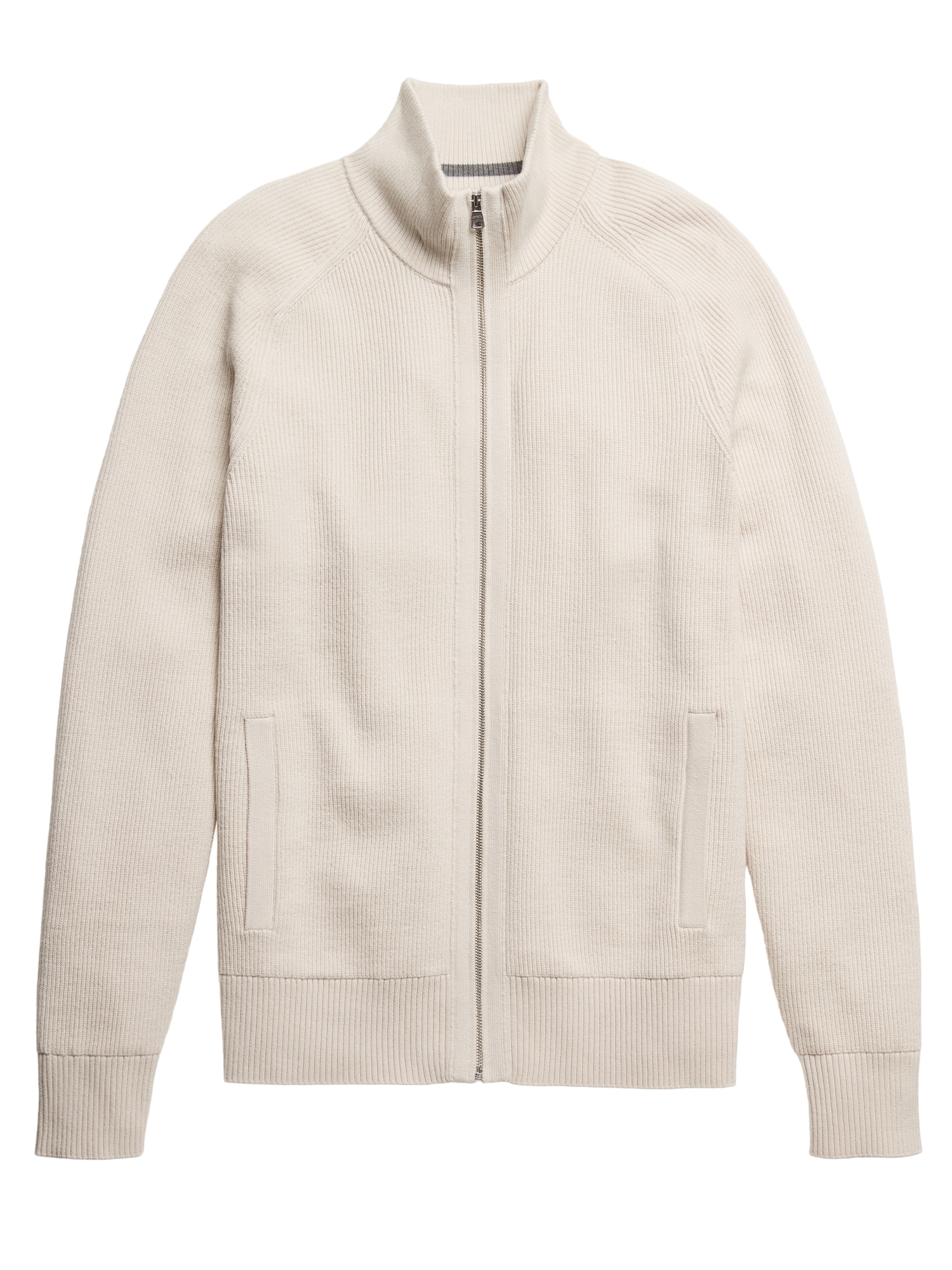 SUPIMA® Cotton Ribbed Sweater Jacket