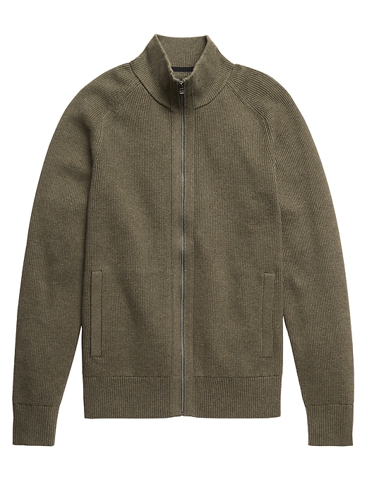 SUPIMA Cotton Ribbed Sweater Jacket