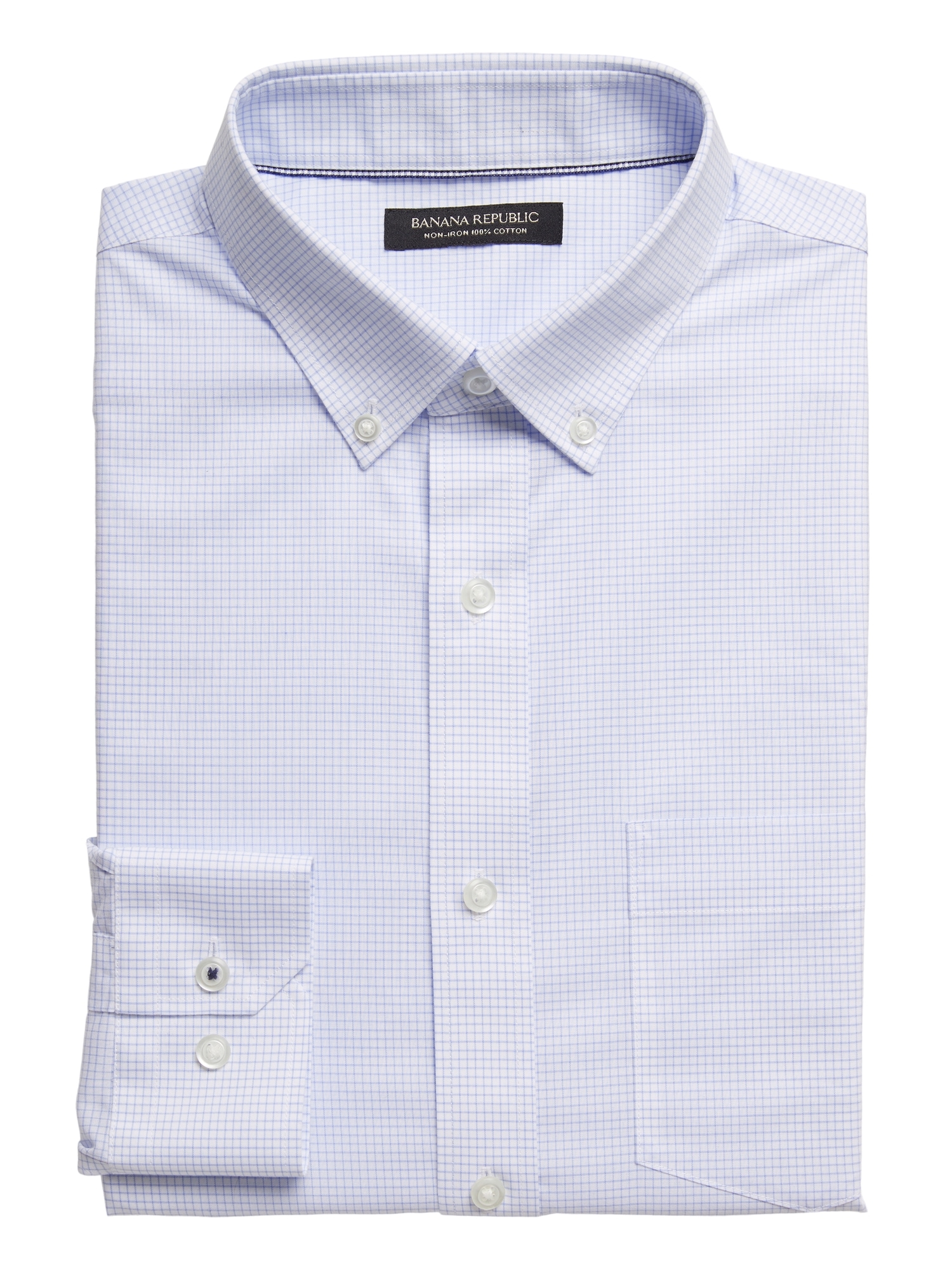 Standard Non-Iron Dress Shirt with Button-Down Collar