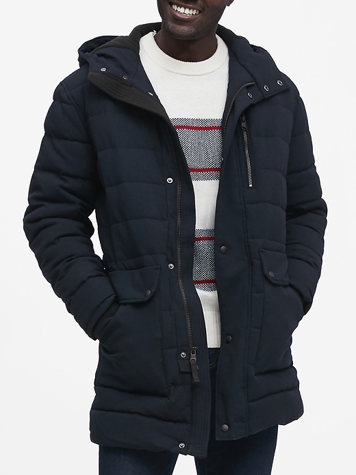 Banana Republic Water-Repellent Quilted Parka. 1