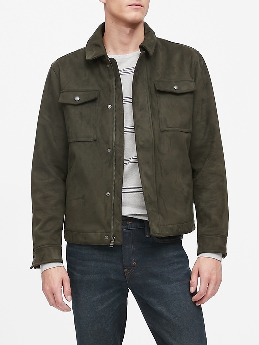 mens vegan suede jacket