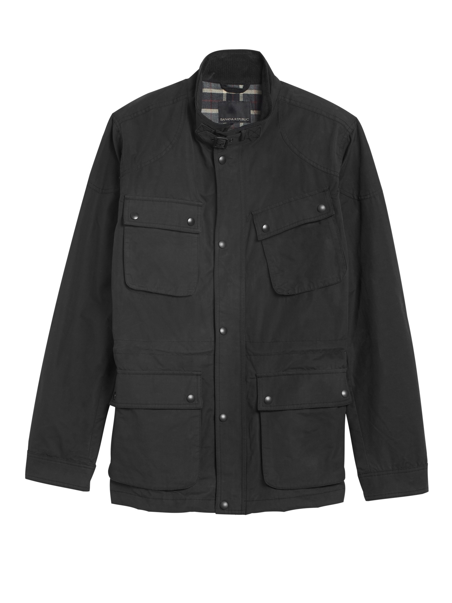 Gap Jacket RN54023 Button Down Black Color Pockets Size S water resistance