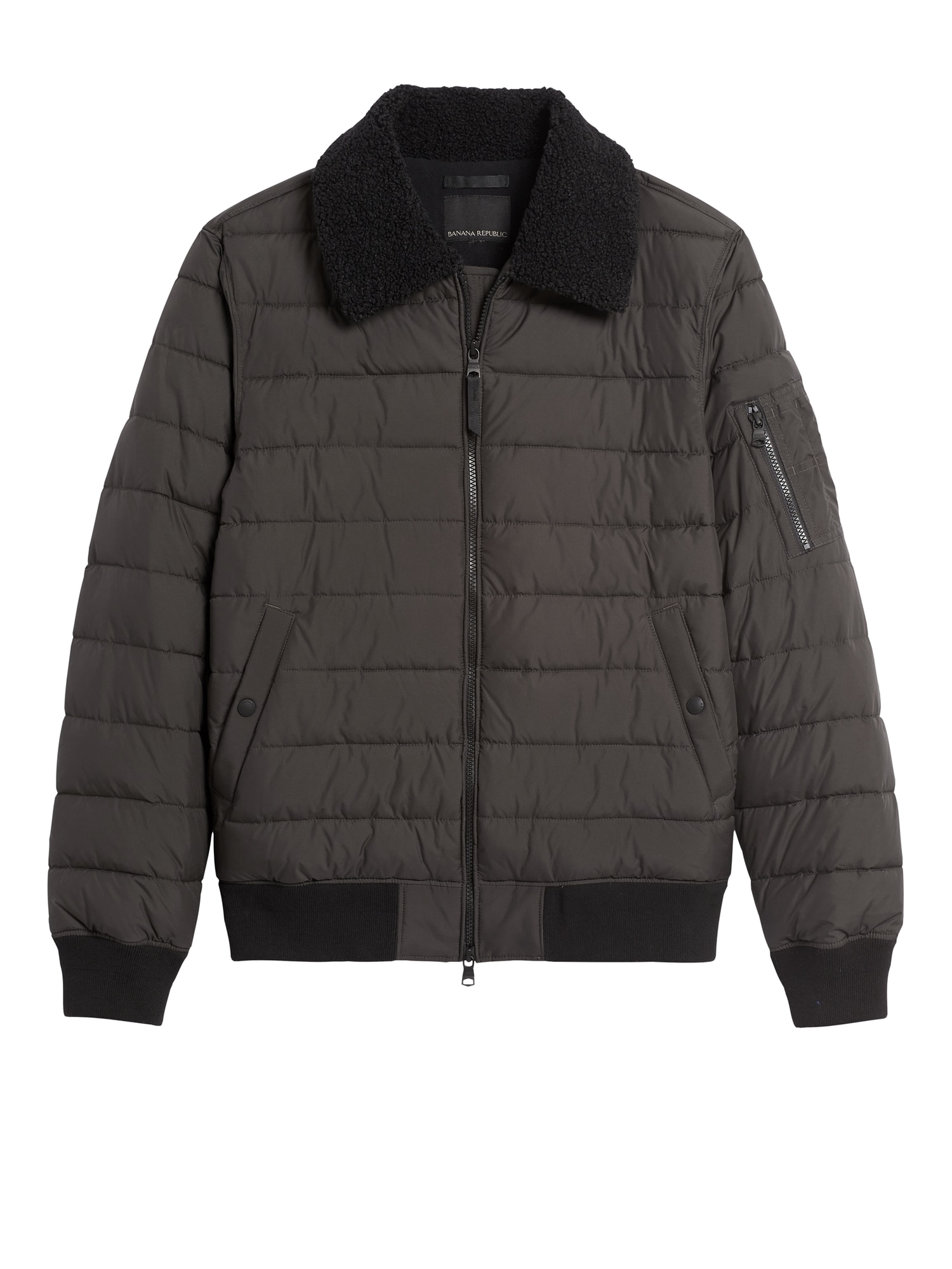 Water Resistant Quilted Bomber Jacket Banana Republic