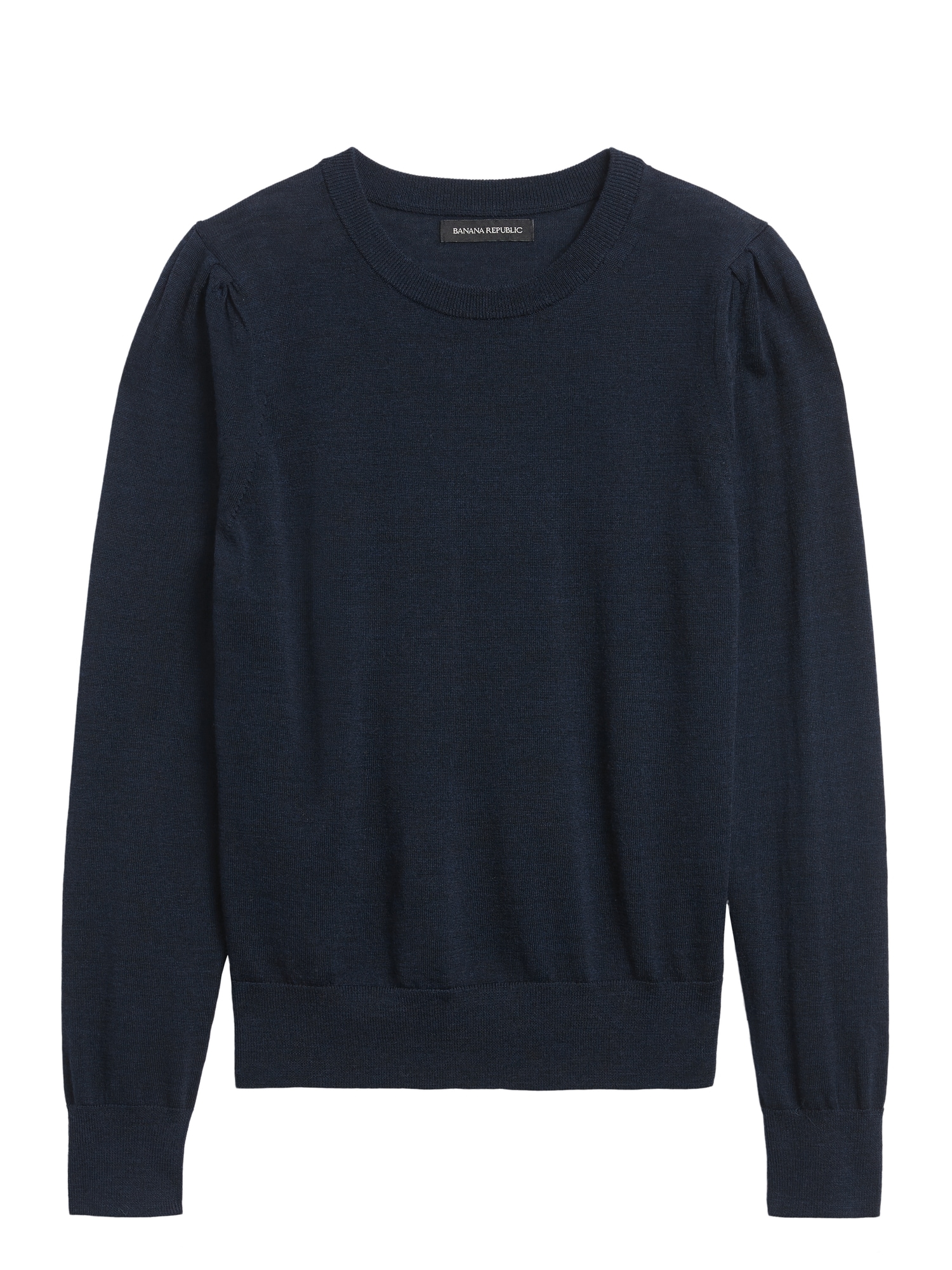 Washable Merino Puff-Sleeve Sweater