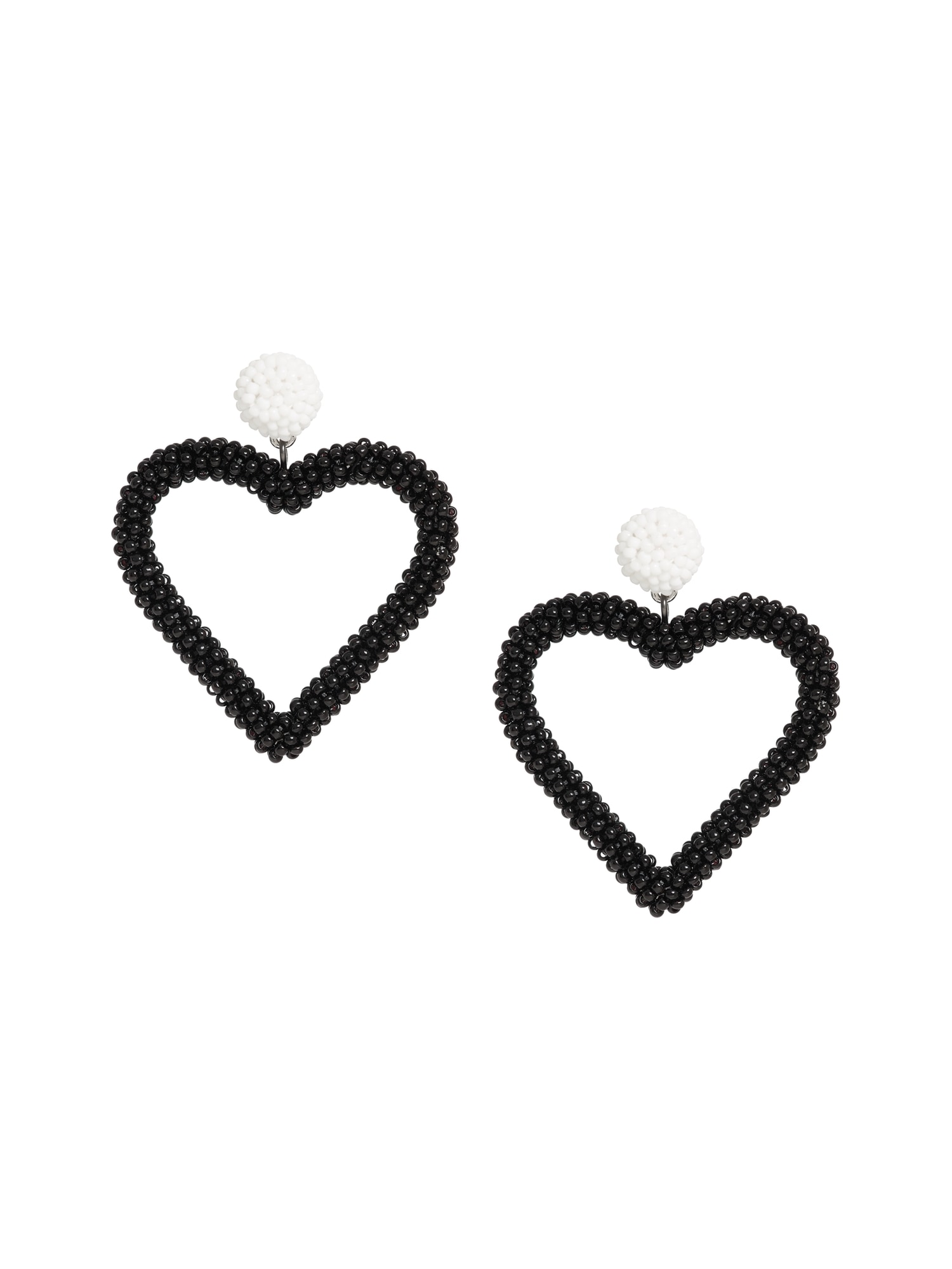 Beaded Heart Earrings