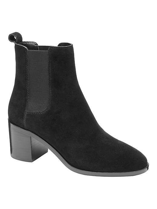 banana republic low block heel bootie