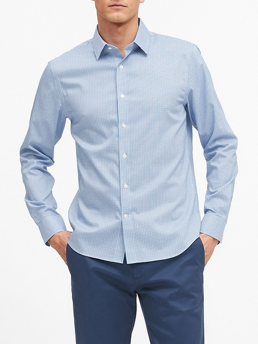 slim fit dress slacks Wrinkle-Free Dress Shirt White | For Occasions When You Can't Untuck