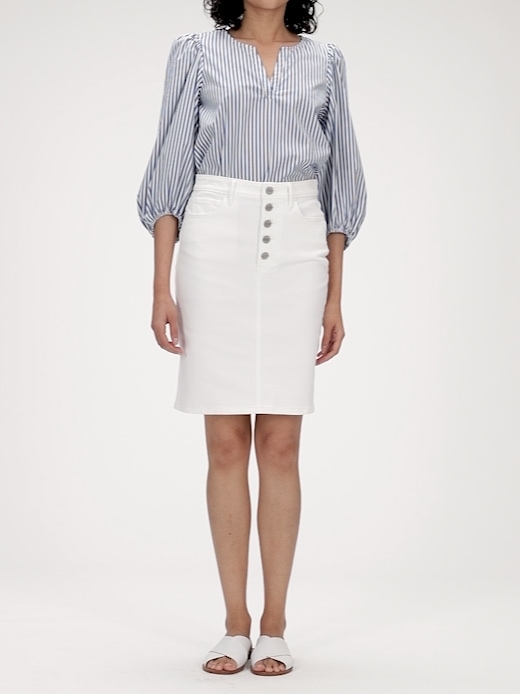 Buy Blank NYC Denim Pencil Skirt in Great White Great White 31 at Amazon.in