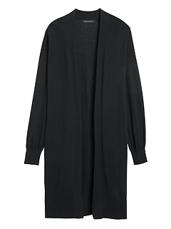 ladies long black cardigan