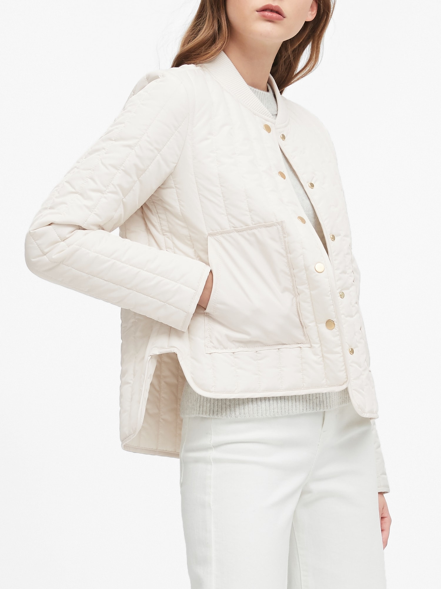 Petite Water-Resistant Quilted Jacket