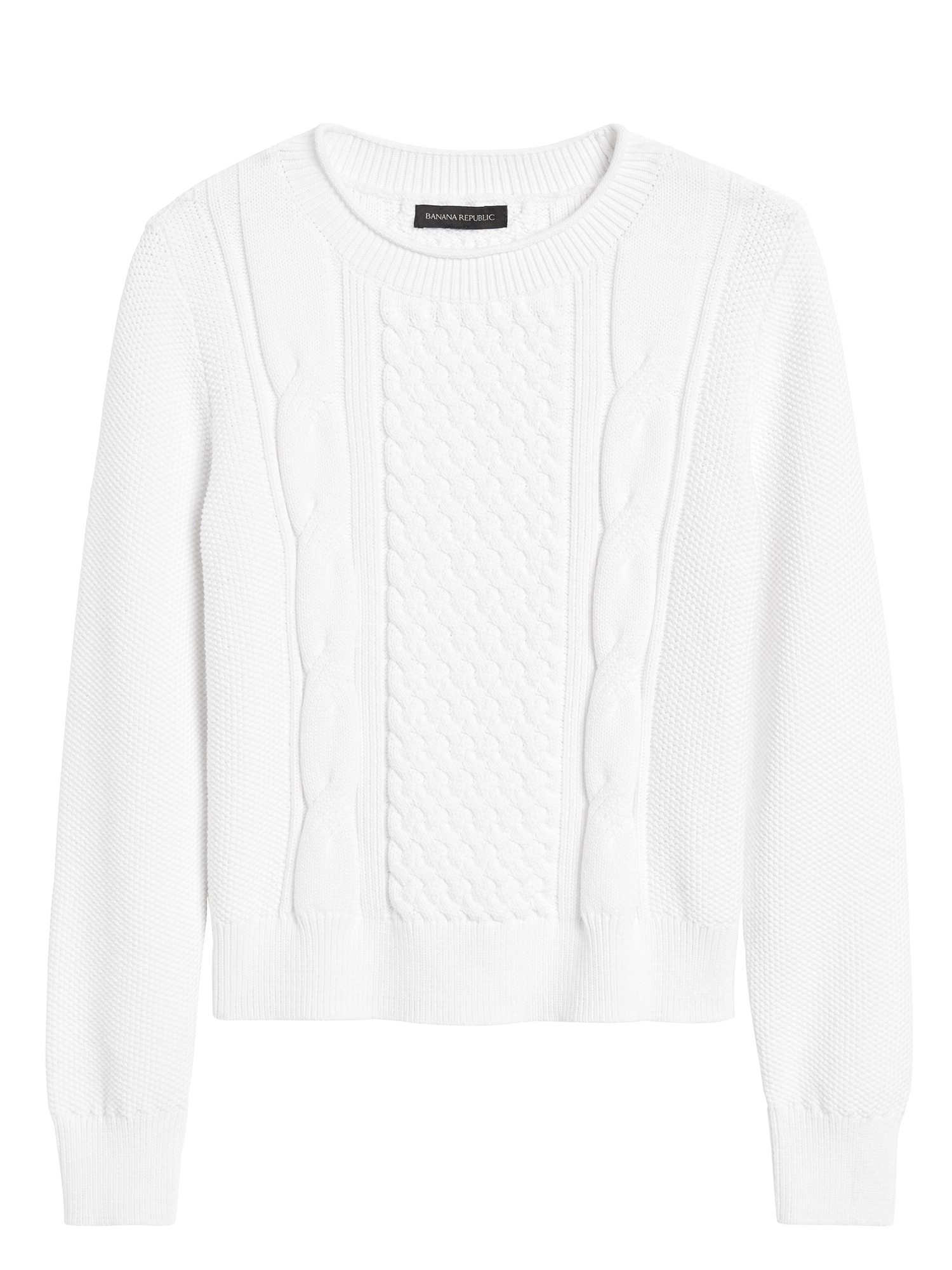 Cable-Knit Cropped Sweater