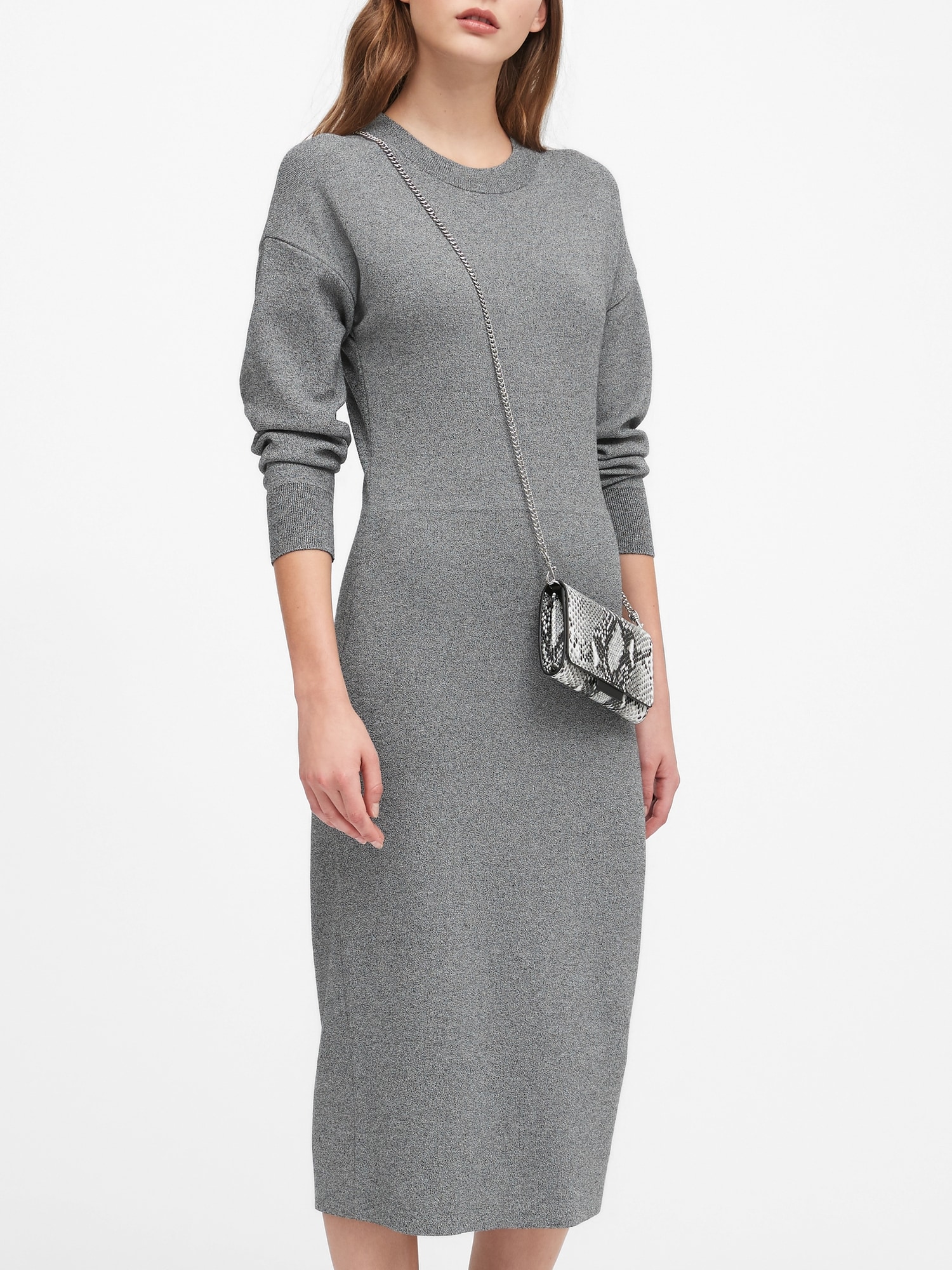Dolman-Sleeve Sweater Dress