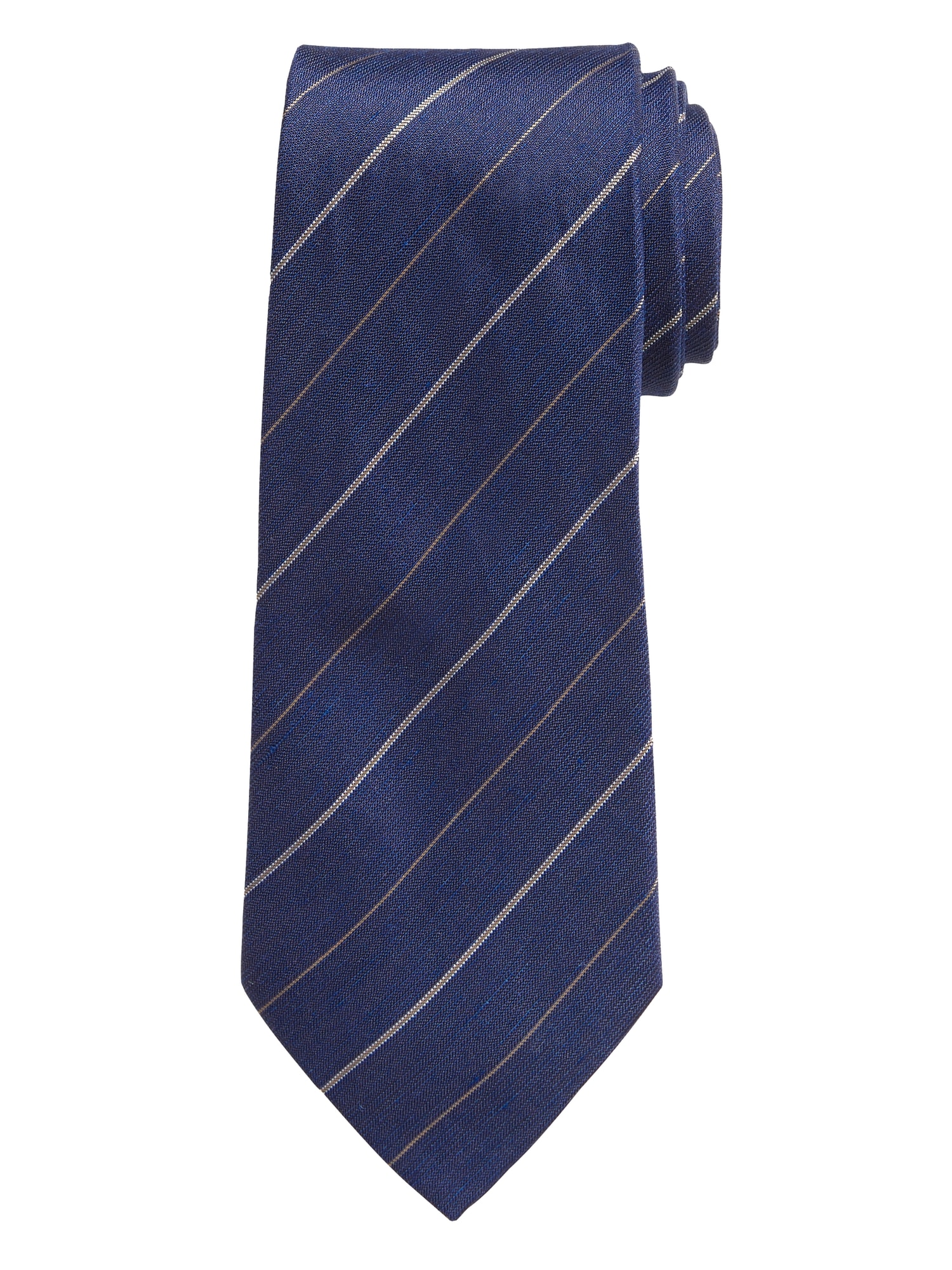 Stripe Silk-Linen Nanotex® Tie