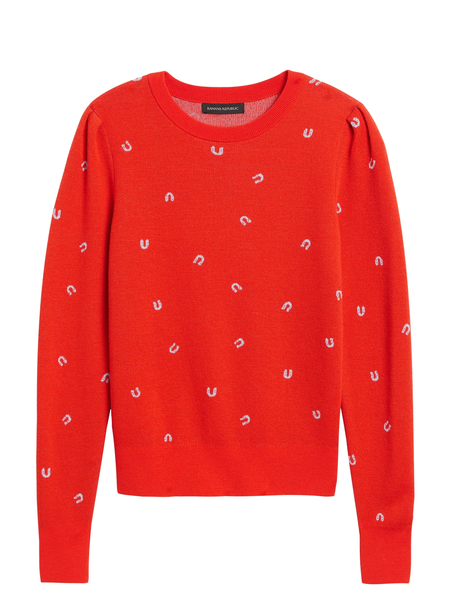 Merino-Blend Puff-Sleeve Sweater