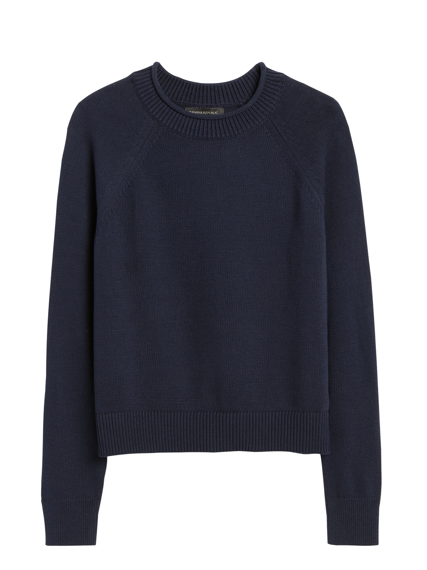 Cotton-Blend Cropped Sweater