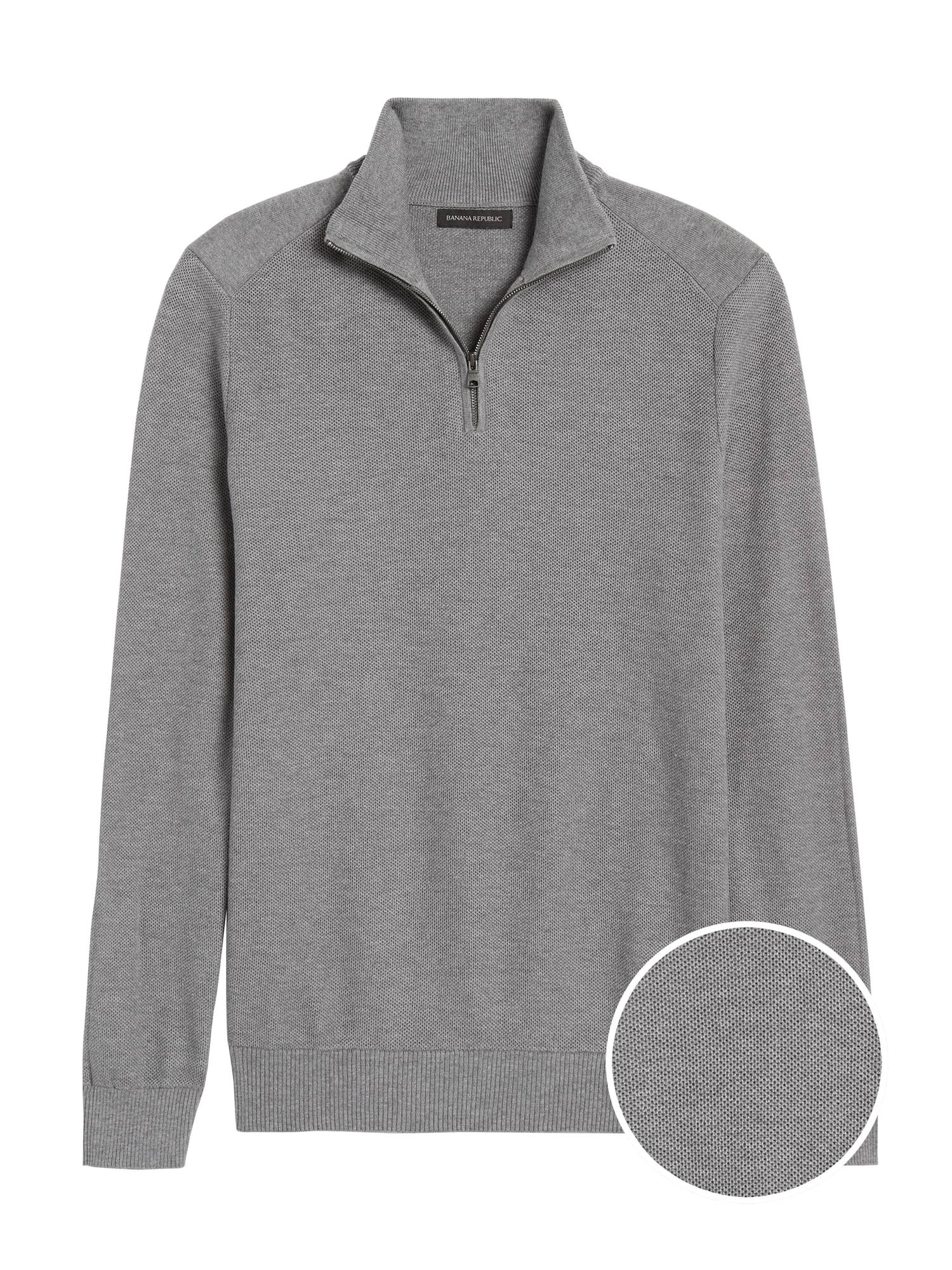 SUPIMA® Cotton Half-Zip Sweater