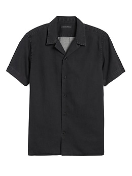 slim fit camp shirt