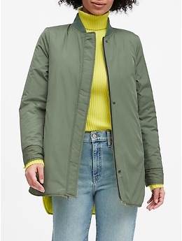 Petite Water-Resistant Reversible Jacket | Banana Republic