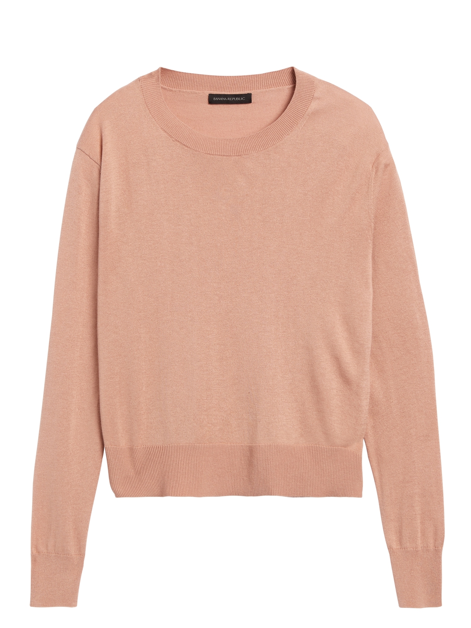 Silk-Cotton Cropped Sweater