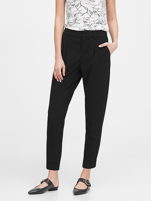 Image number 1 showing, High-Rise Tapered Cropped Pant