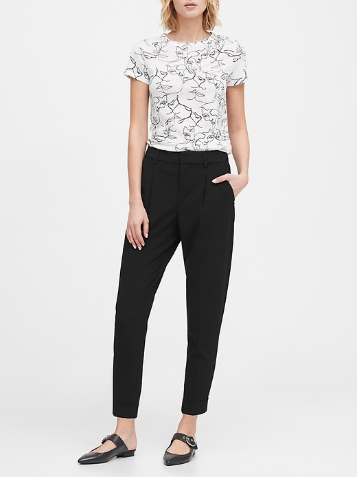 Image number 3 showing, High-Rise Tapered Cropped Pant