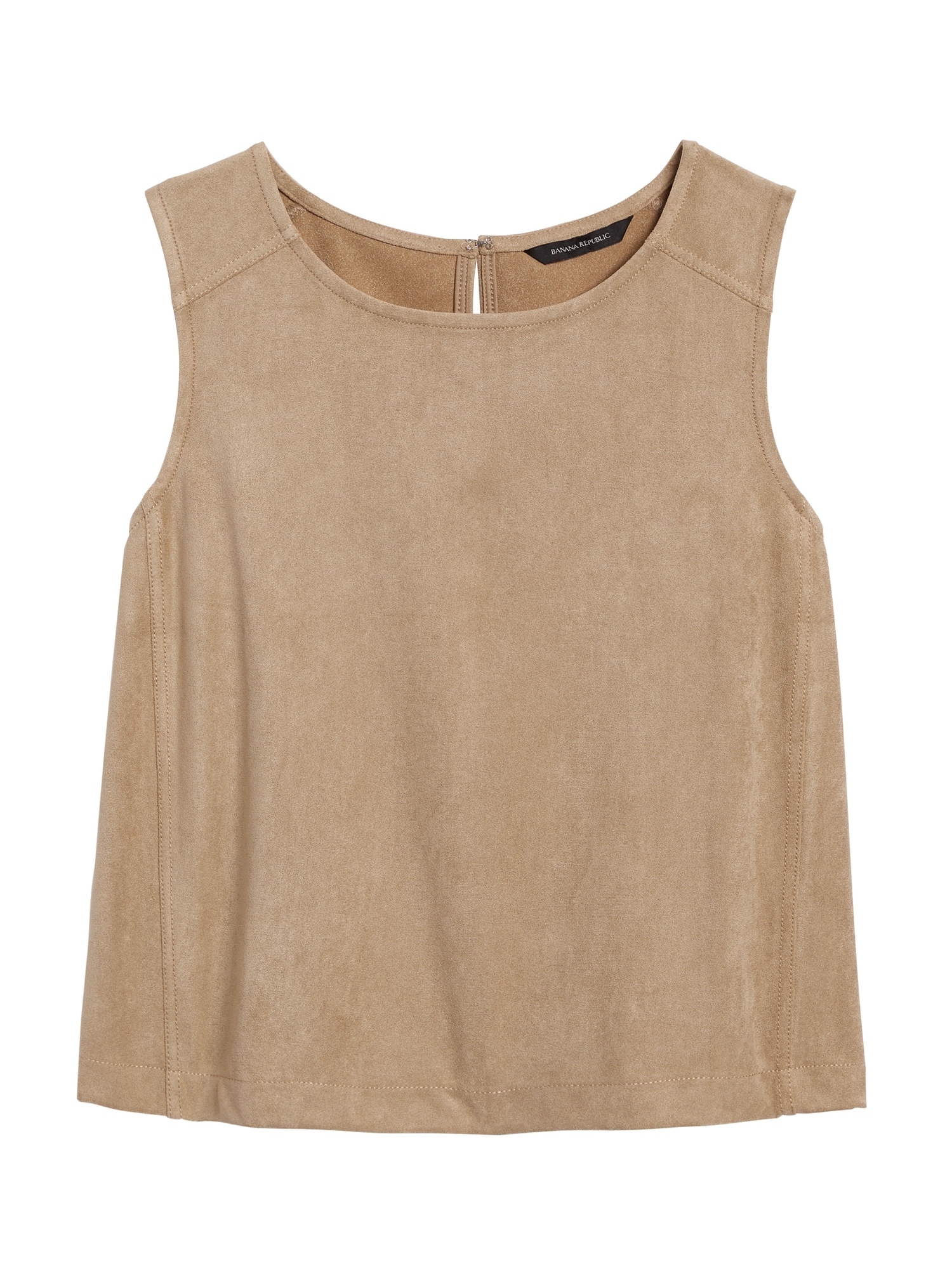 Vegan Suede Cropped Shell