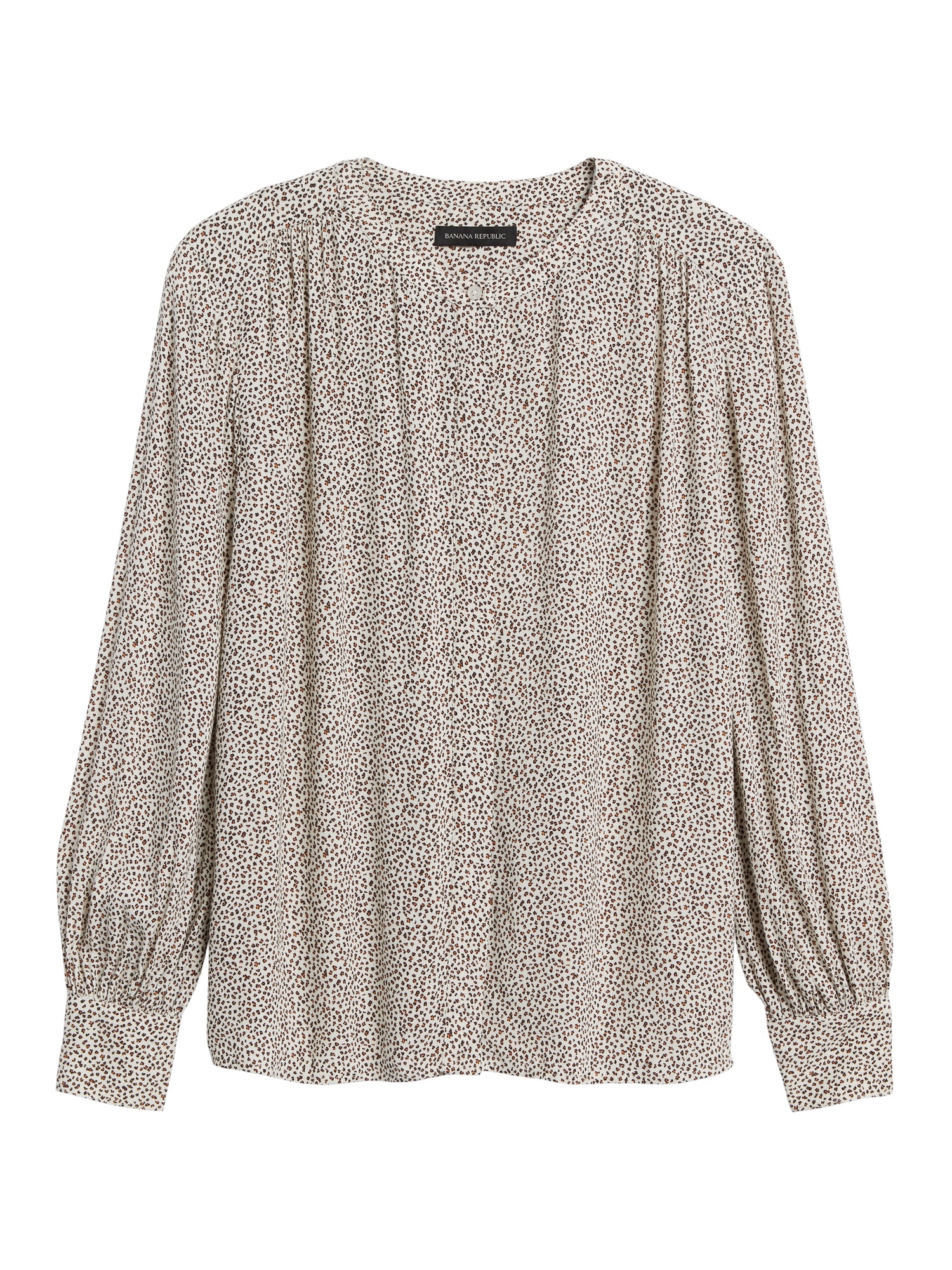 Petite ECOVERO™ Balloon-Sleeve Blouse | Banana Republic