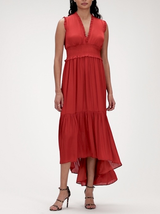 soft satin maxi dress banana republic