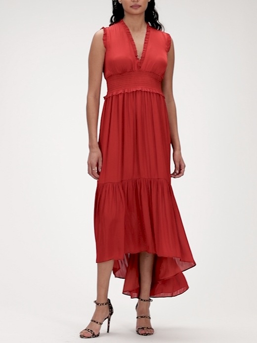 Soft Satin Maxi Dress Banana Republic