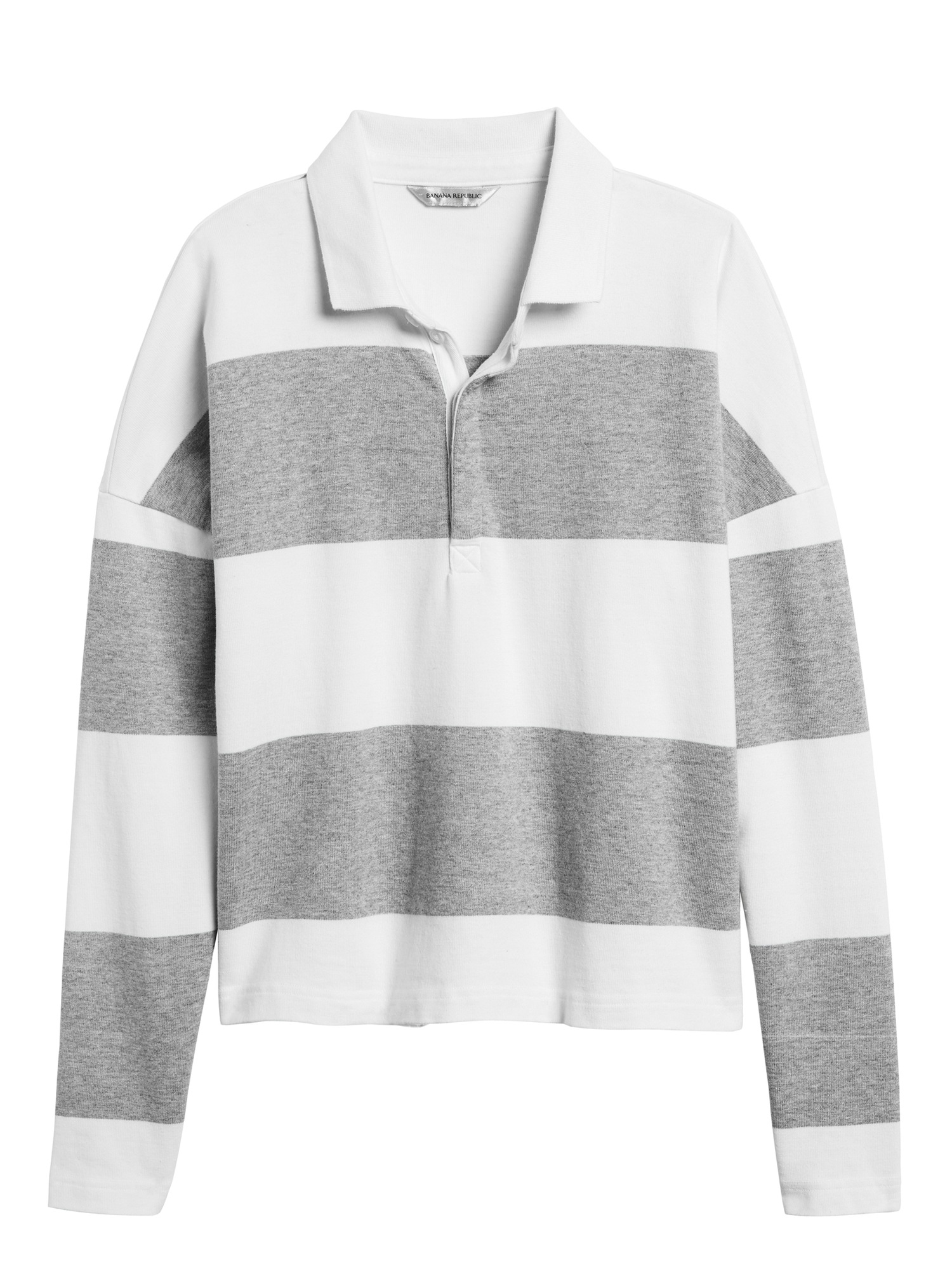 Cropped Rugby Stripe Polo