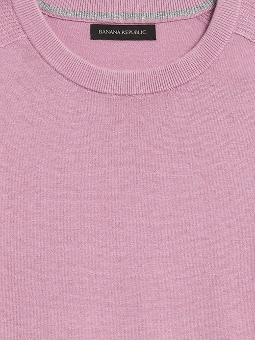 Silk Linen Crew-Neck Sweater | Banana Republic