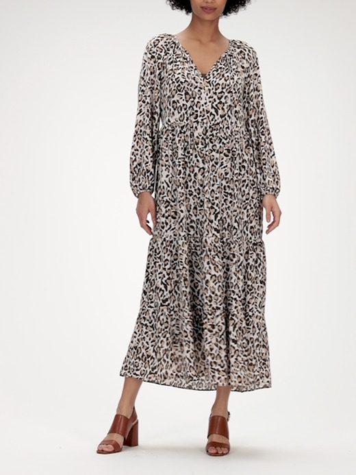 banana republic leopard maxi dress