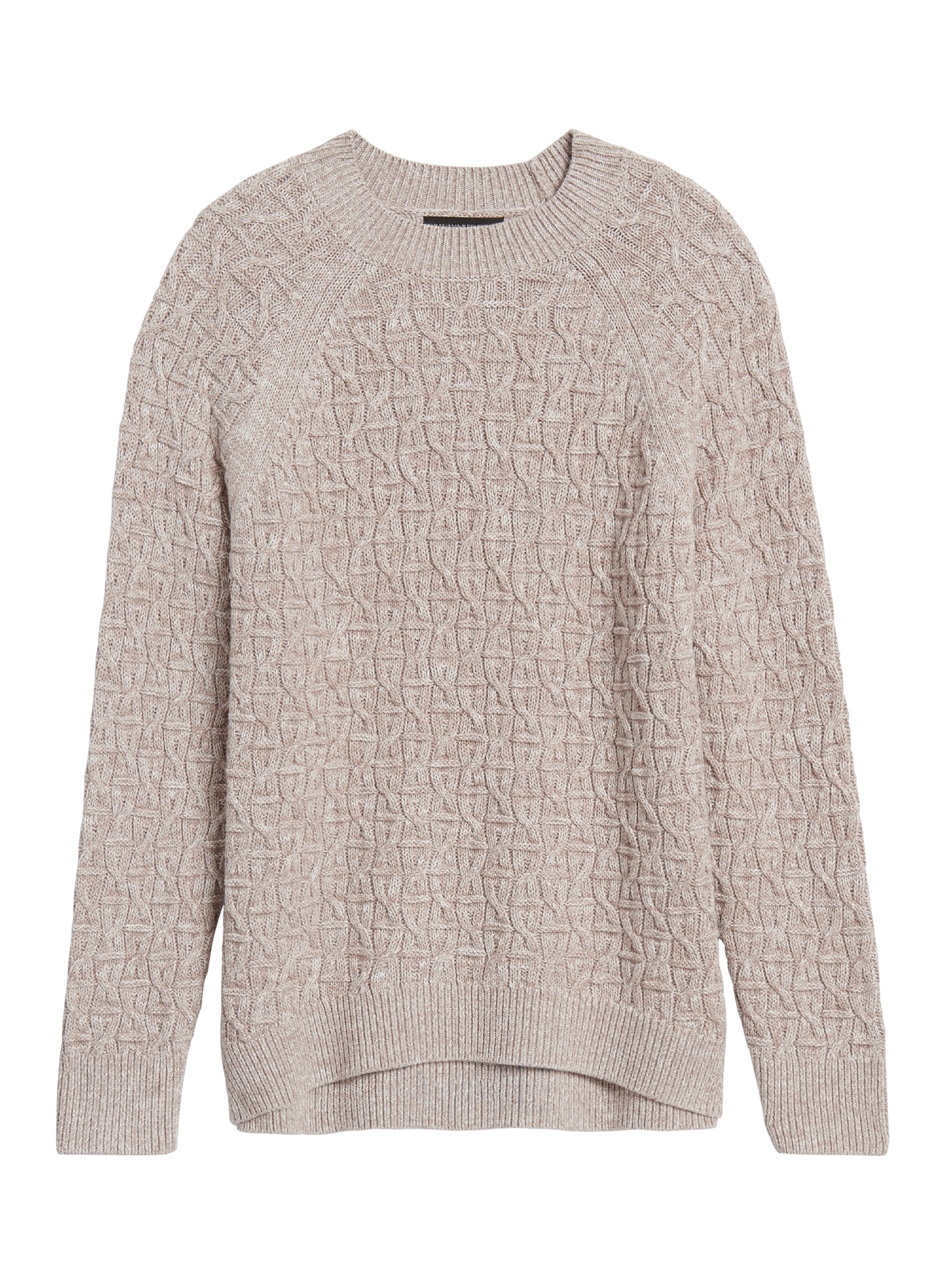 Marled Cable-Knit Sweater