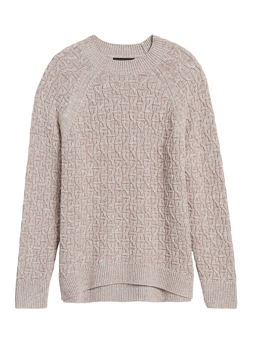marled cable knit sweater