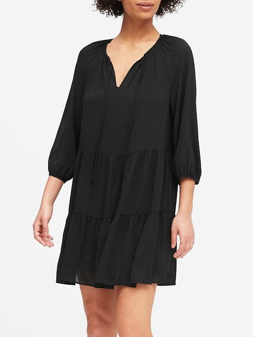 Banana Republic Tiered Swing Dress. 1