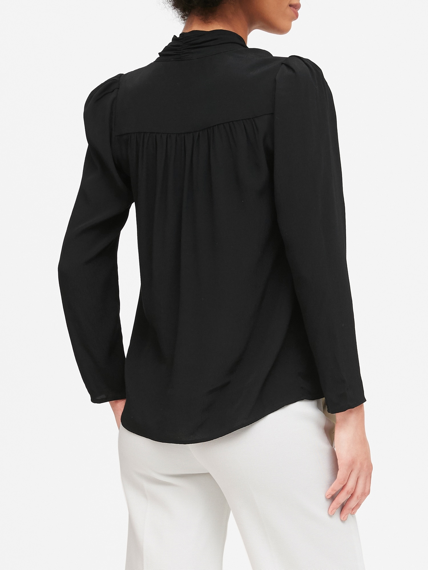 Petite Tie-Neck Top