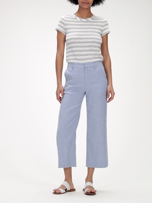 Jeans & Trousers, Banana Republic Sand Colored Cropped Pants- slight