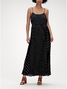 banana republic pleated maxi dress