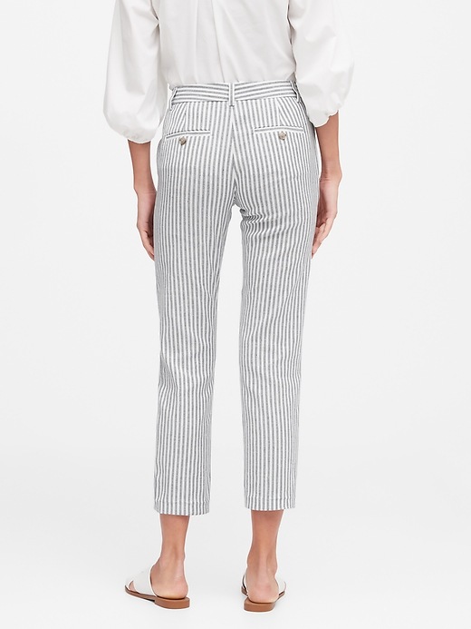 Petite Avery Straight-Fit Linen-Cotton Pant Banana Republic
