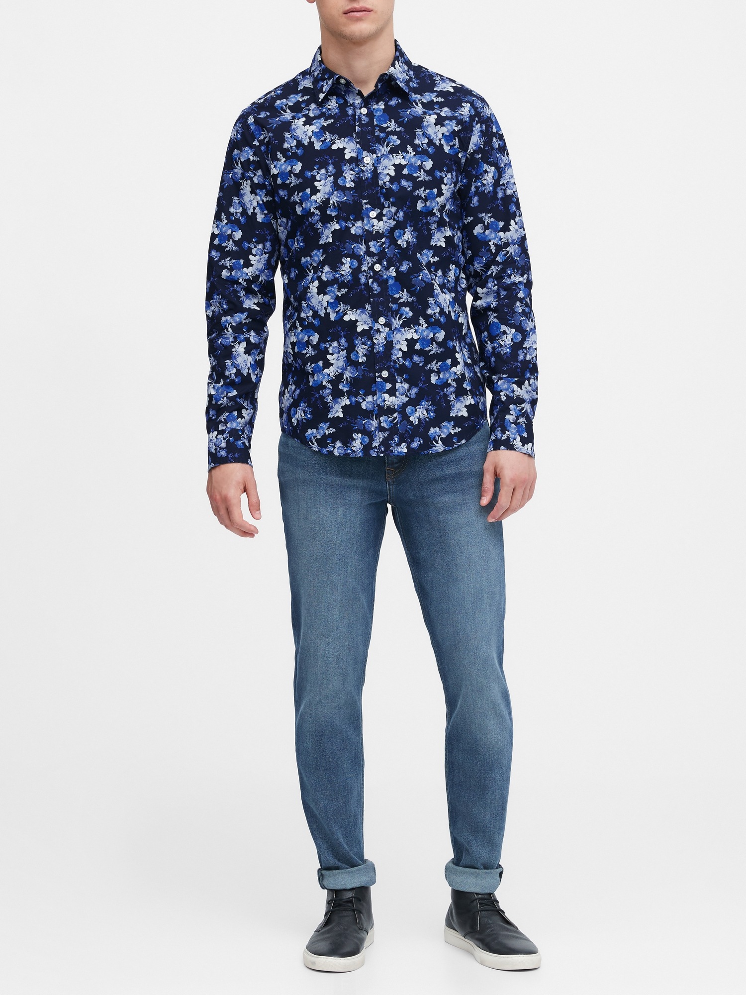 banana republic untucked slim fit