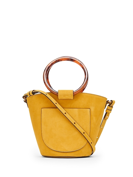 Banana Republic Mini Suede Bucket Bag. 1