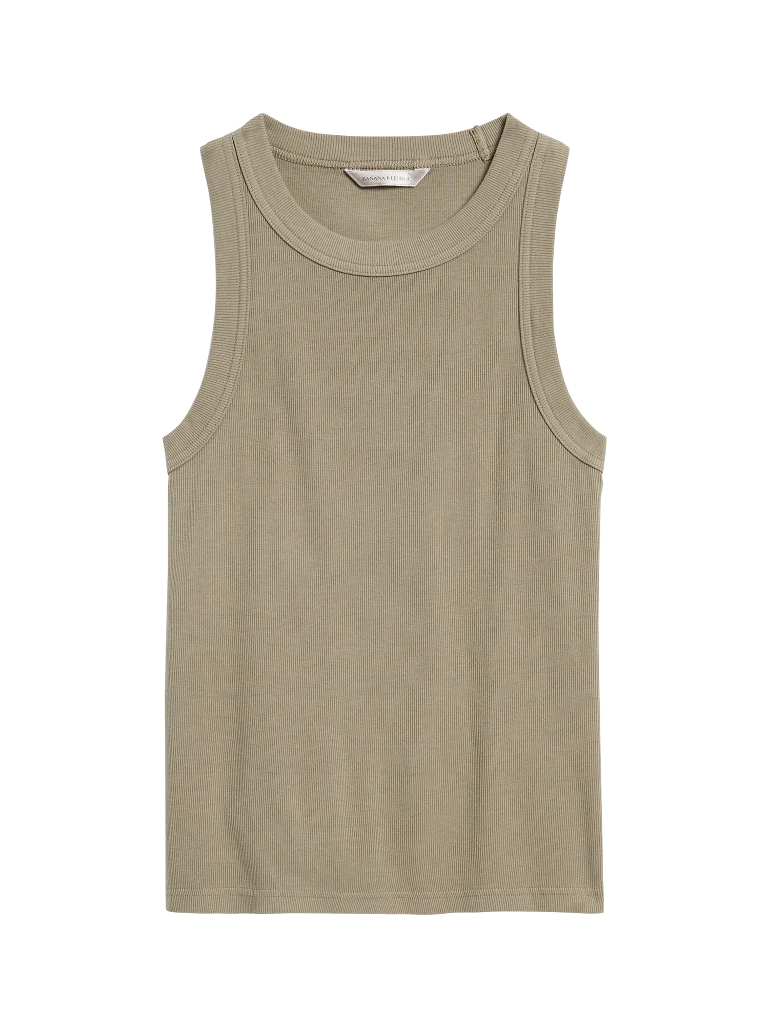 Petite Fitted Ribbed Tank | Banana Republic