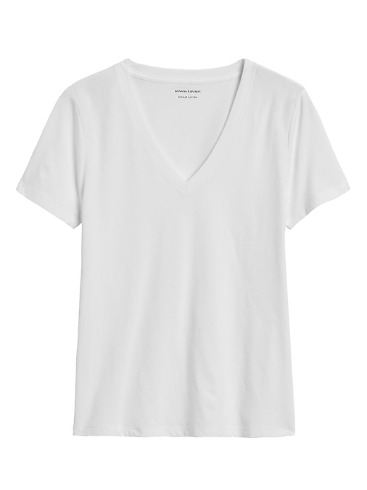 Banana Republic SUPIMA® Cotton V-Neck T-Shirt. 1