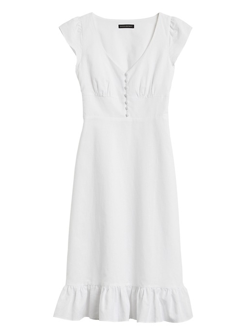linen-blend shift mini dress Echo Meridian Isla Linen-Blend Shift Dress main image 0