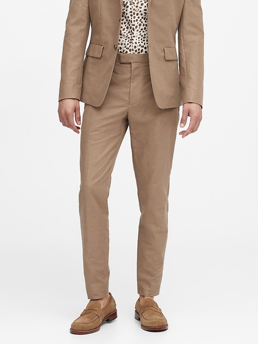 Banana Republic Slim Tapered Italian Cotton-Linen Suit Pant. 1