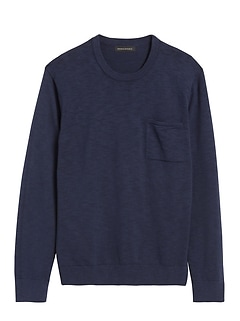 mens navy blue crew neck sweater