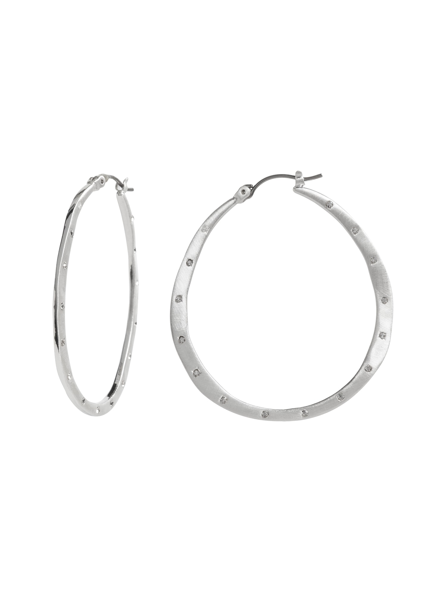 Flat Metal Hoop Earrings Banana Republic