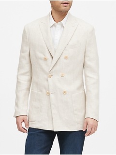 mens white linen sports jacket