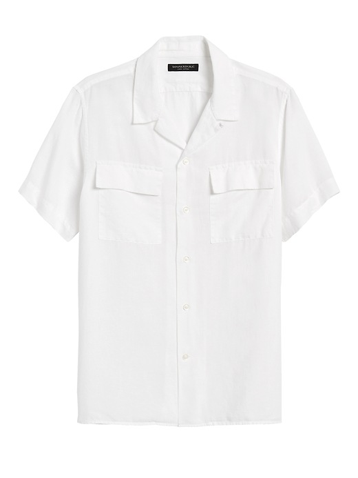 Banana Republic Slim-Fit Linen-Cotton Resort Shirt. 1